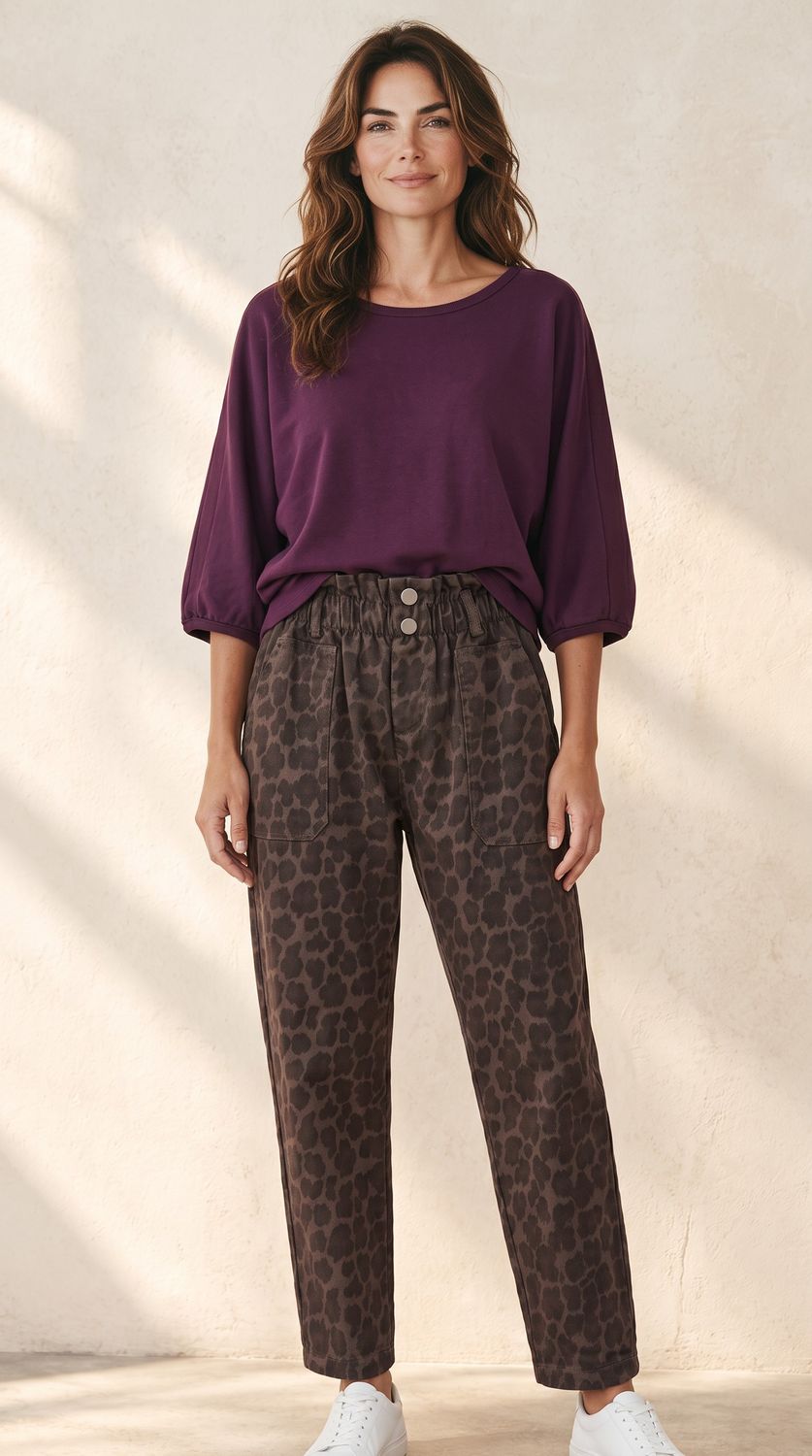 APRIL VINTAGE PANTALON LEOPARD