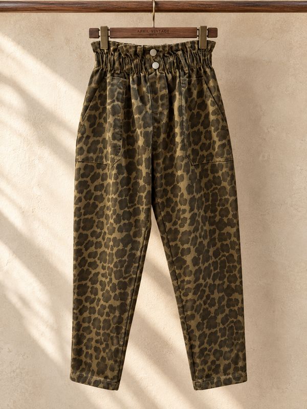 APRIL VINTAGE PANTALON LEOPARD