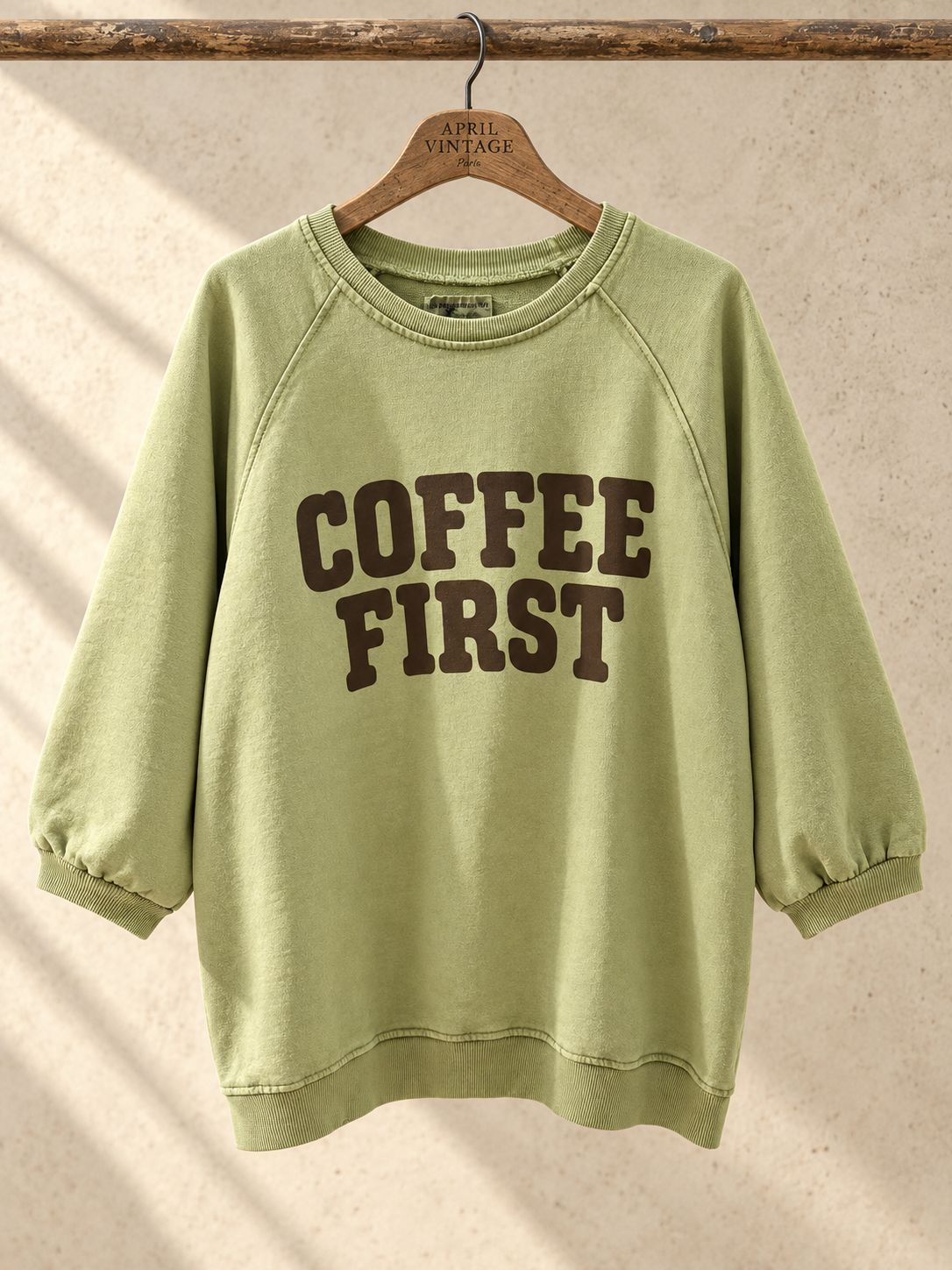 APRIL VINTAGE SWEAT COFFEE FIRST