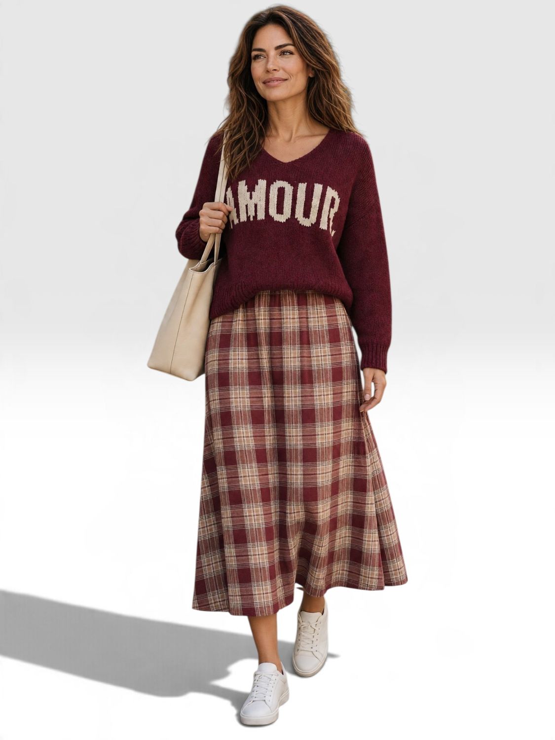 MUSTHAVES ROK RUITEN BORDEAUX