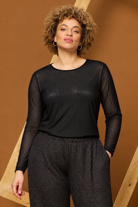ZHENZI TIRI TOP MESH EN STUDS
