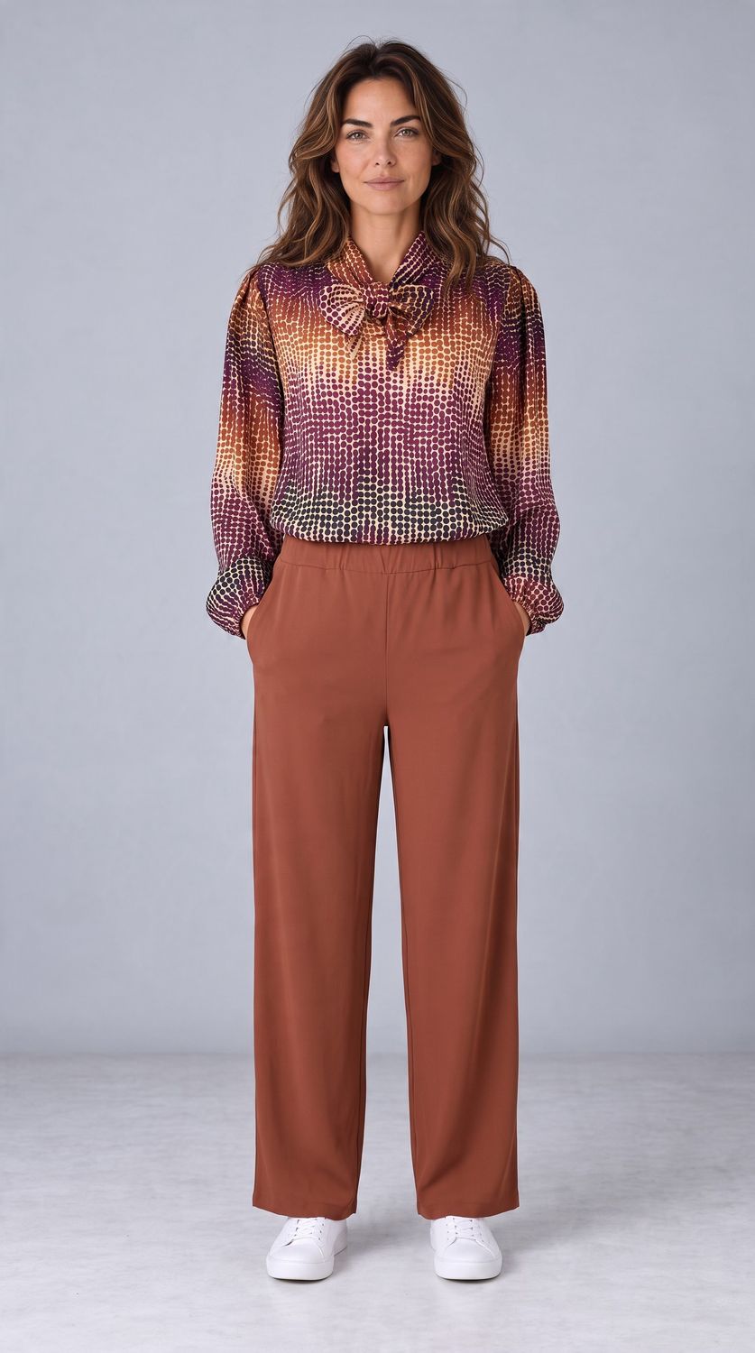 NED MERINA AUBERGINE MULTI DOT