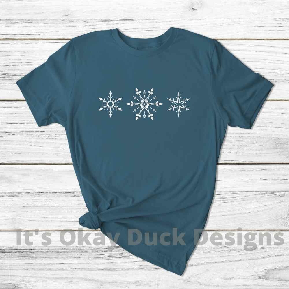 Snowflake Trio Screen Print Transfer RTS