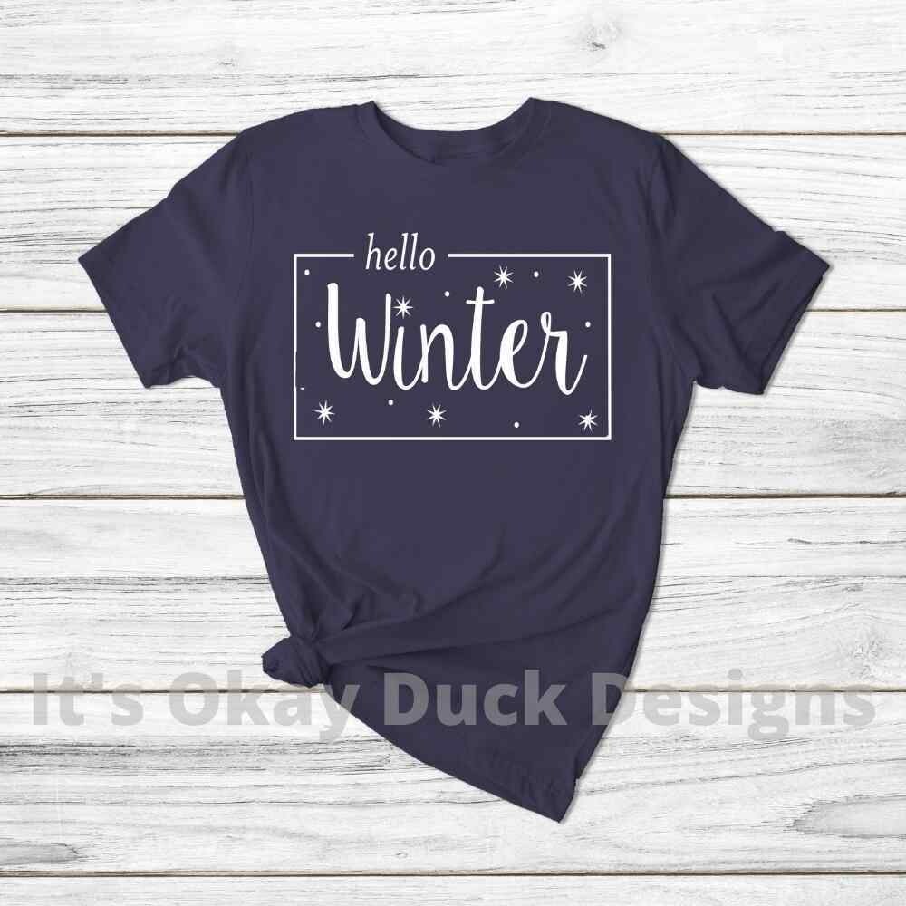 Hello Winter Screen Print Transfer RTS