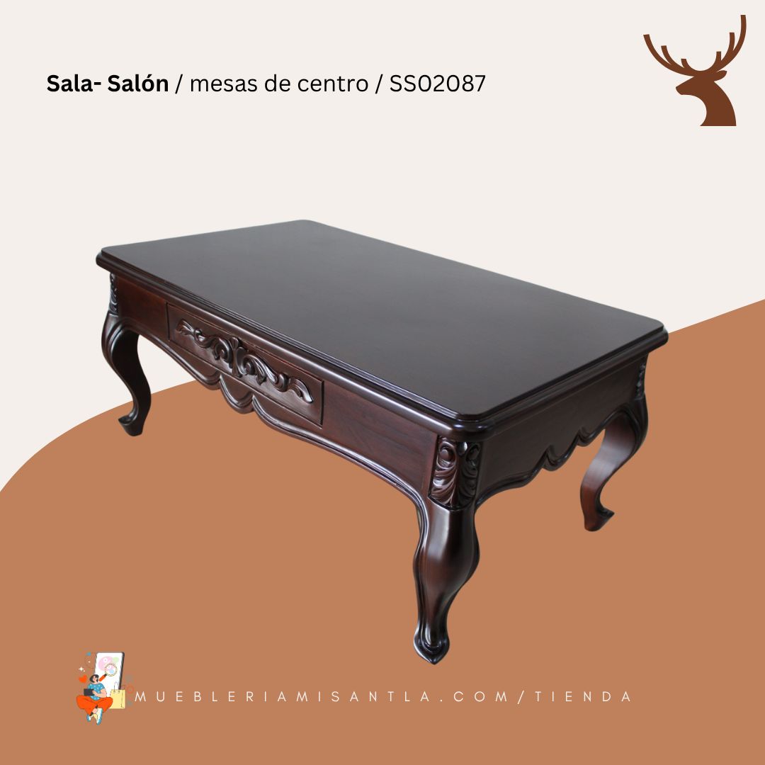 Mesa de centro Provenzal II tallada