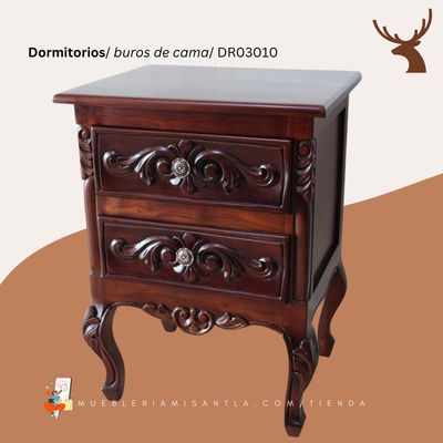 Par de Buro Provenzal Tallado a mano