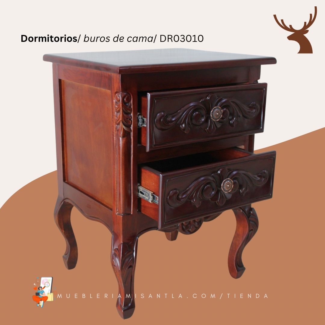 Par de Buro Provenzal Tallado a mano Par de Buro Provenzal Tallado a mano