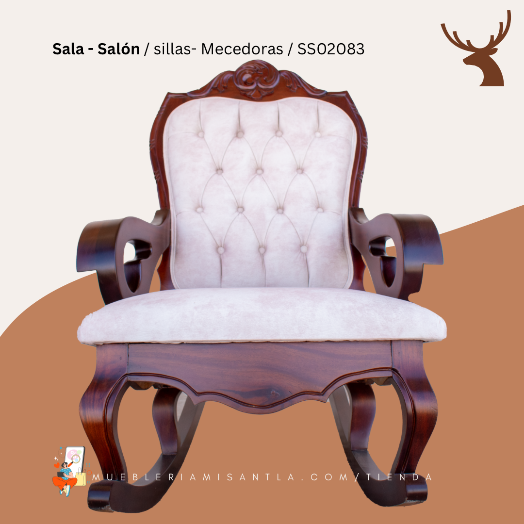 Silla Mecedora Avellana Tallada Silla Mecedora Avellana Tallada