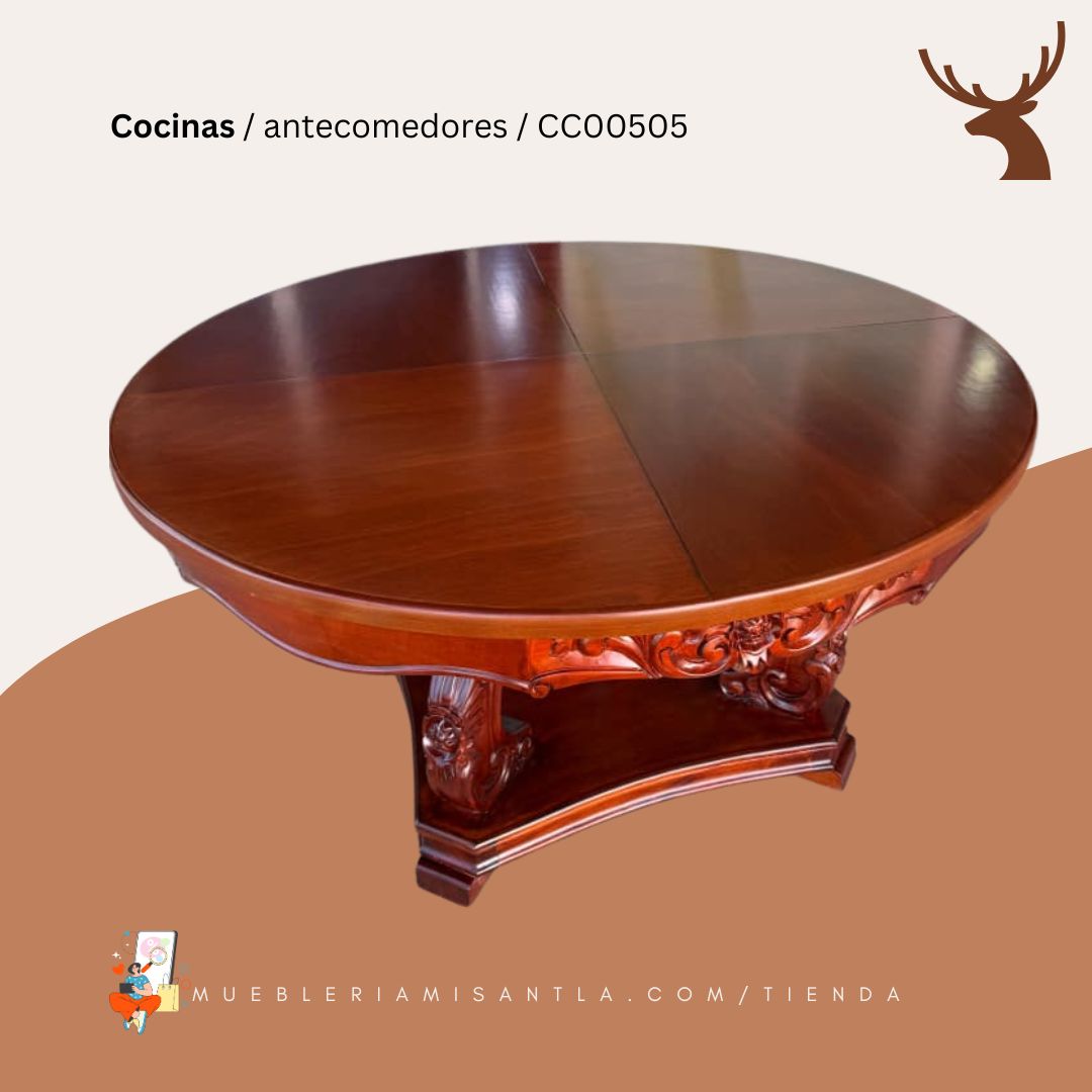 Mesa tallada Imperial Redondo