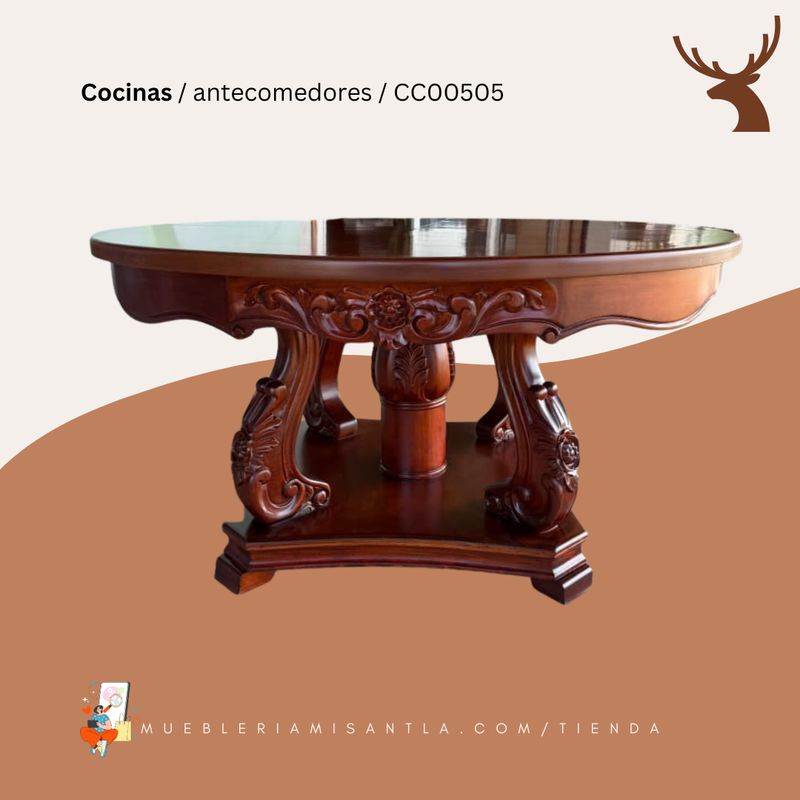 Mesa tallada Imperial Redondo