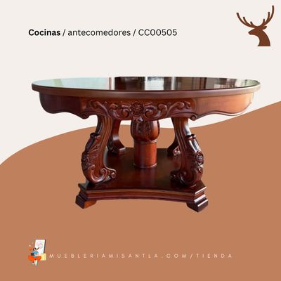 Mesa tallada Imperial Redondo