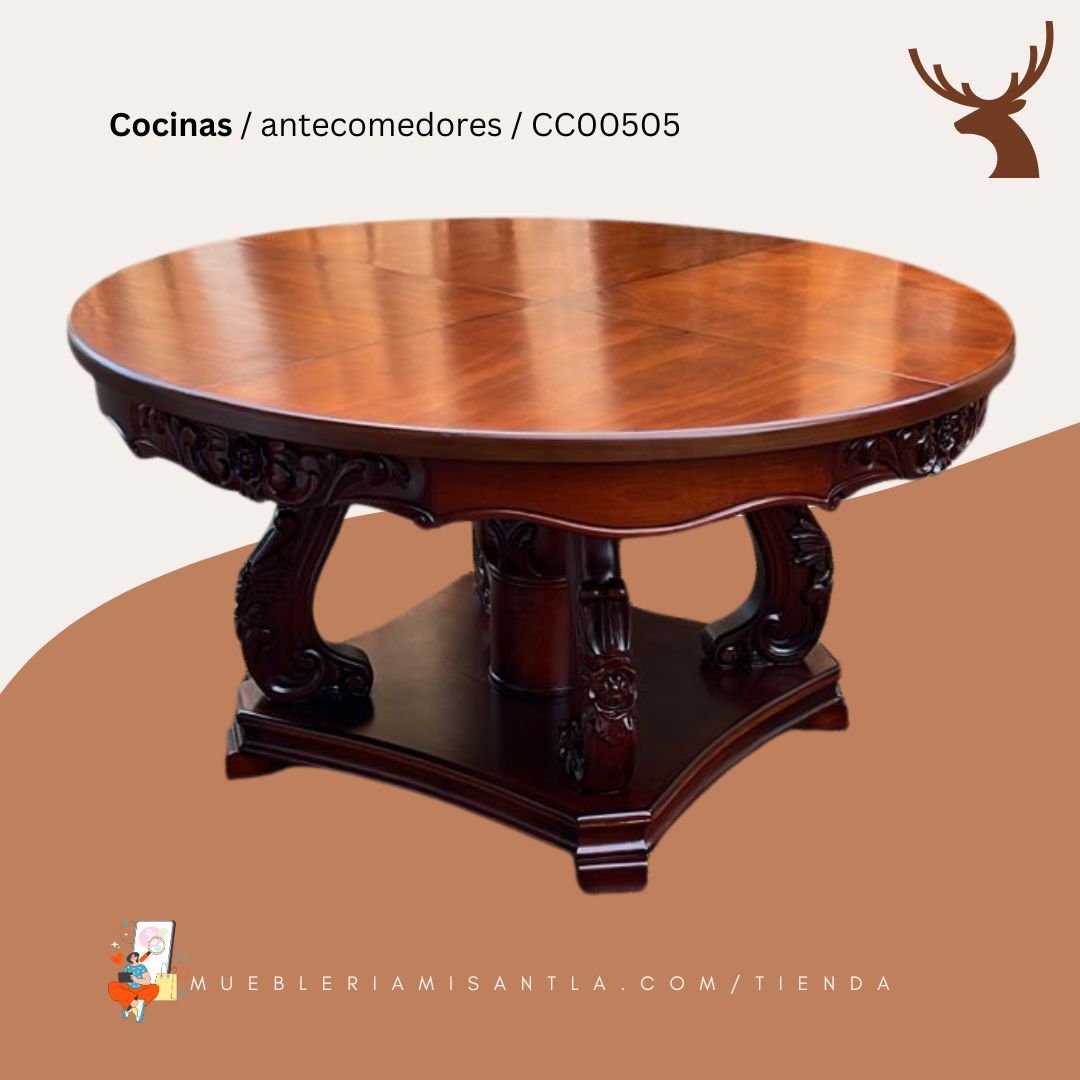 Mesa tallada Imperial Redondo