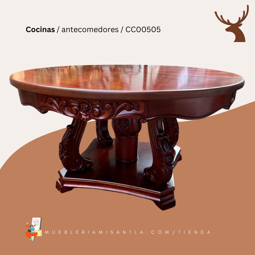 Mesa tallada Imperial Redondo