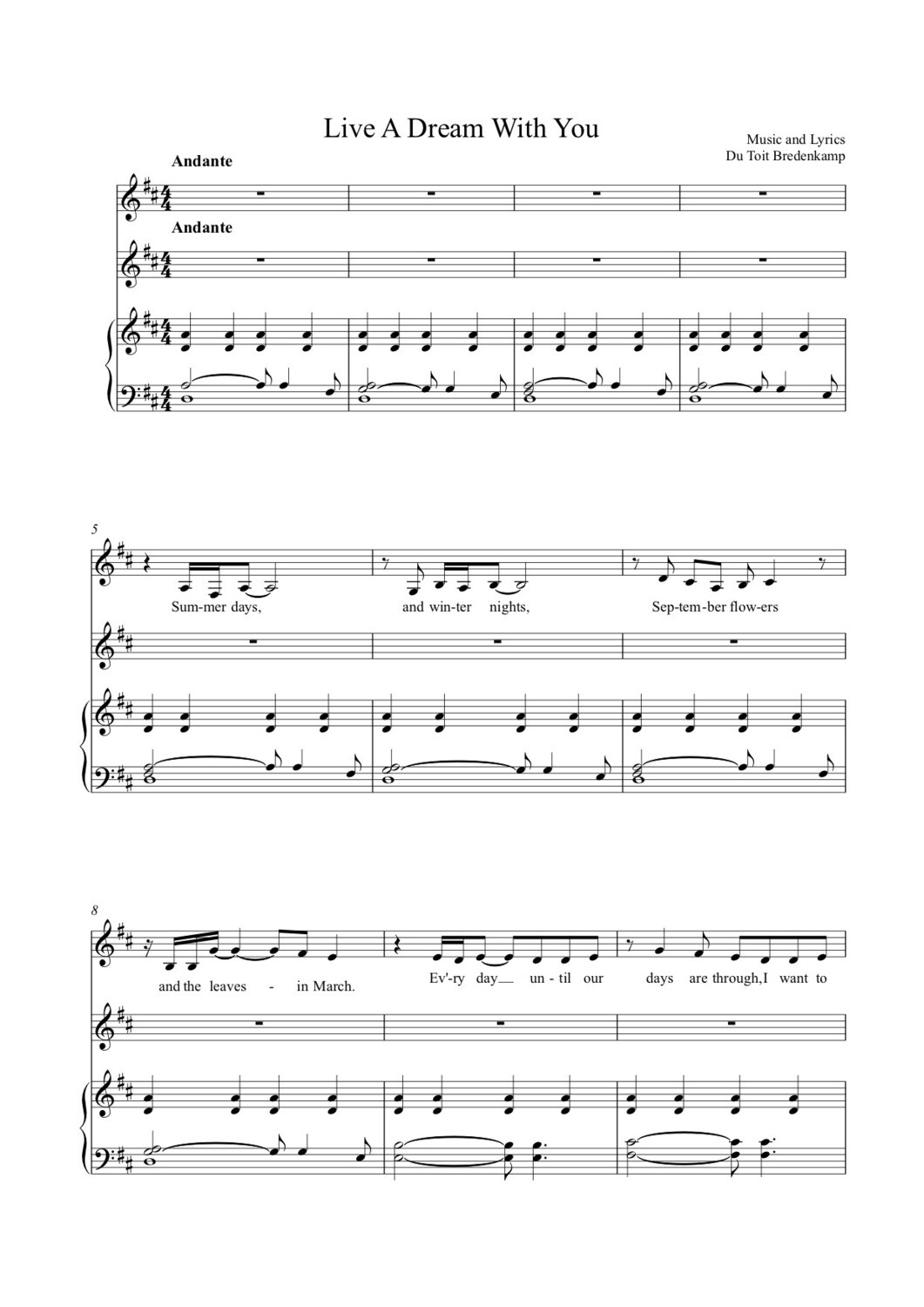 LIVE A DREAM WITH YOU