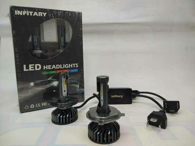 Par Bombillo LED H4 Infitary 1 año de garantia 16mil K