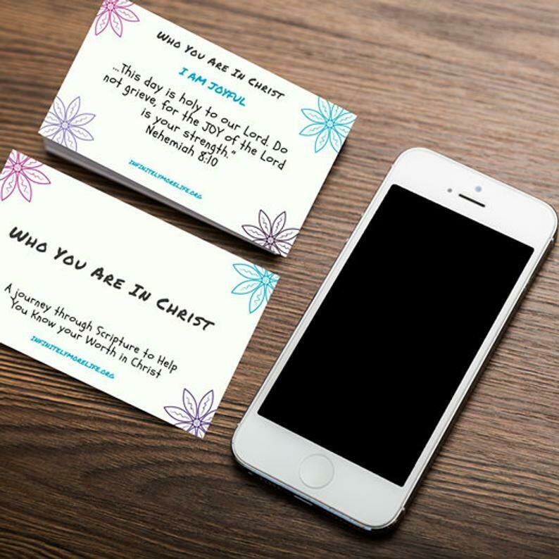 Who I Am in Christ Scripture Cards