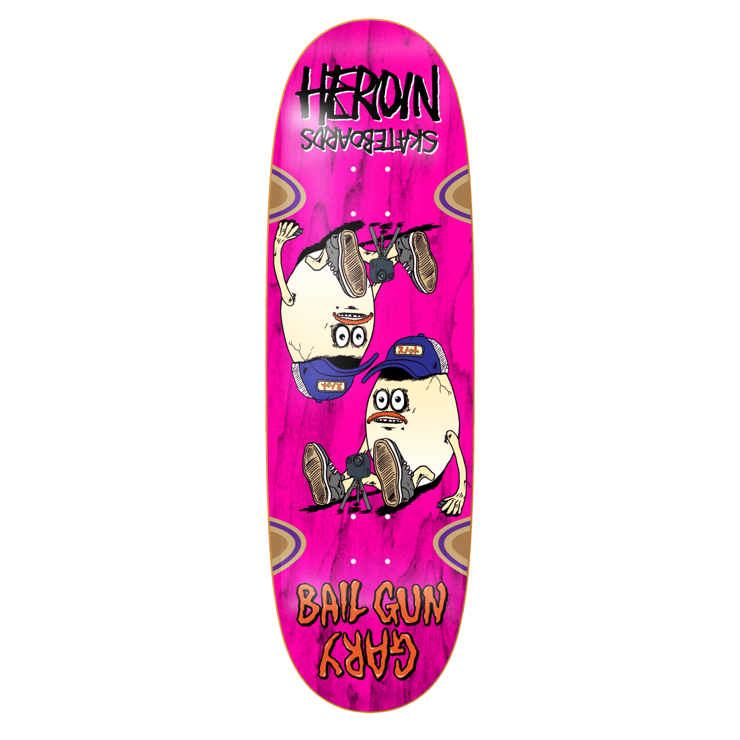 Heroin Bail Gun Gary 9.75” deck (BLUE BACKGROUND)