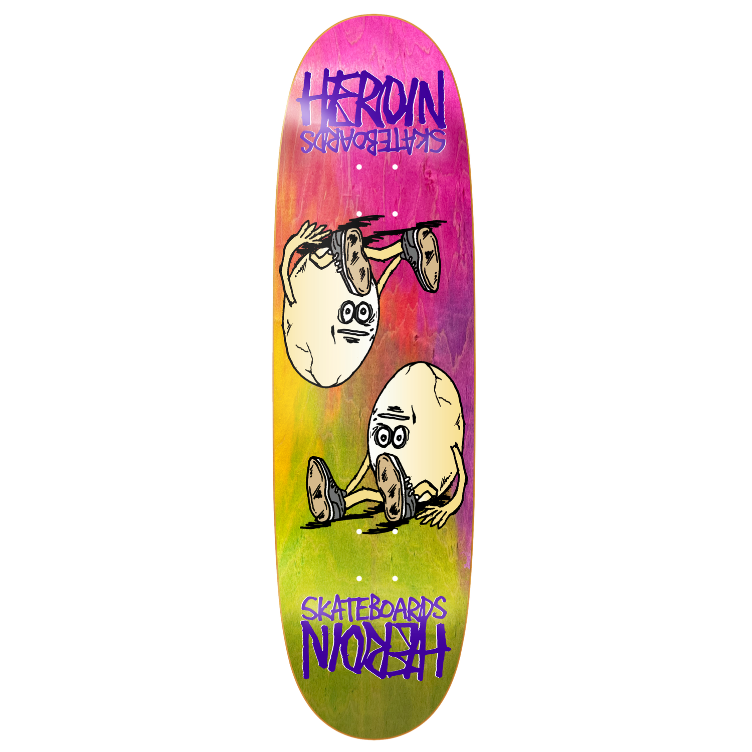 Heroin Symmetrical Egg Rainbow 8.75” deck