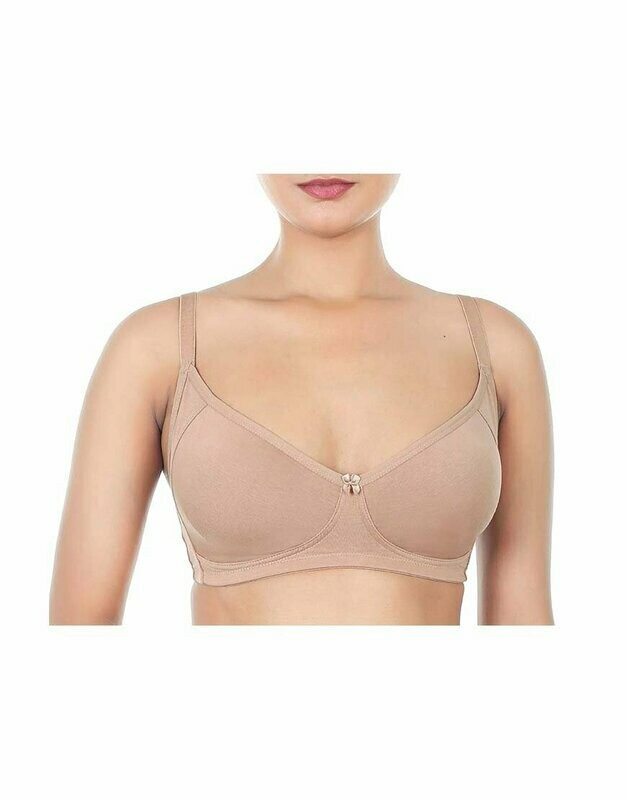 DOUBLE LAYERED WIREFREE BRA-ROEBUCK SKIN