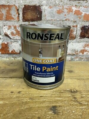 750ml Ronseal Tile paint B/White Satin