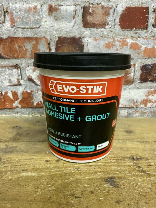Evo-Stik Tile a Wall Adhesive & Grout for Ceramic & Mosaic Tiles 1 Litre EVO416512