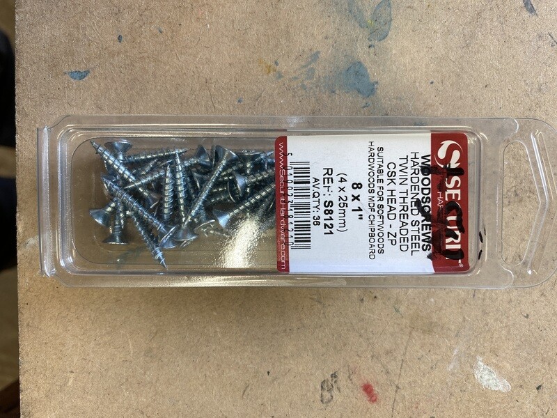 8x1”  Woodscrew