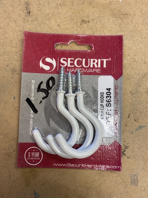 50mm White hooks 