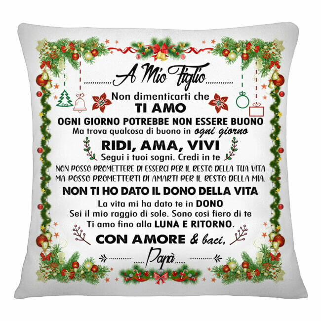 cuscino natale a mio figlio
