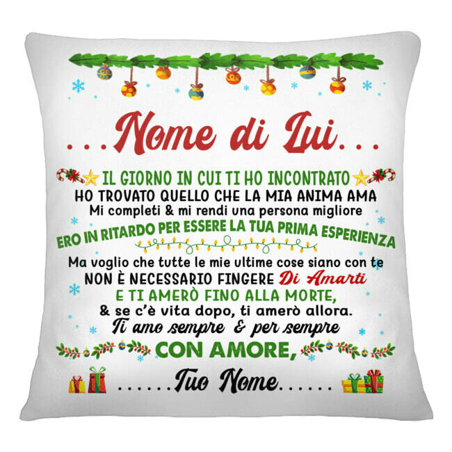 cuscino natale per lui