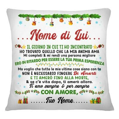 cuscino natale per lui