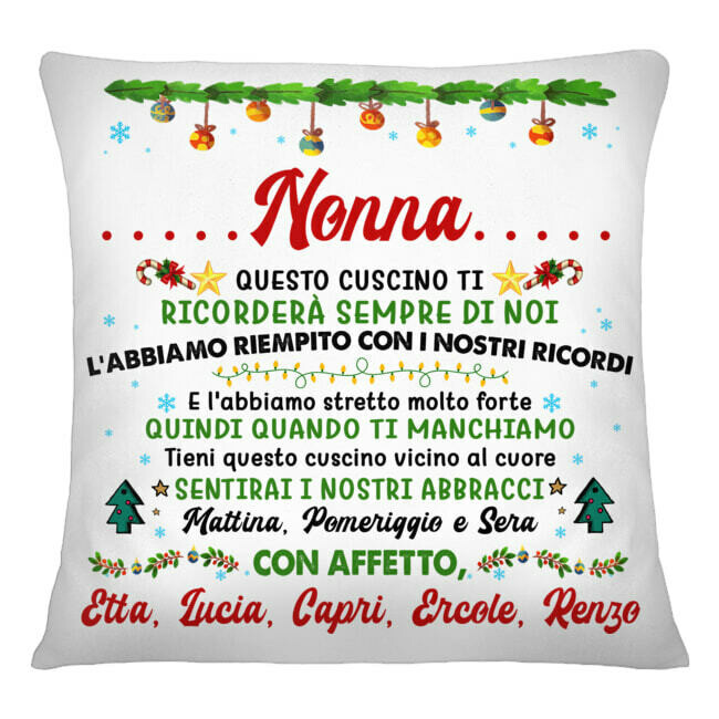 cuscino natale alla  nonna