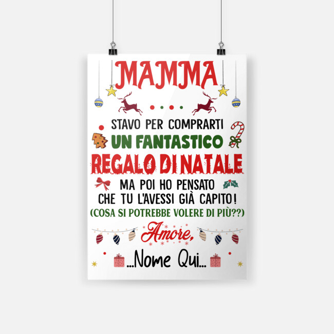 POSTER METALLO 20X30 ALLA MAMMA