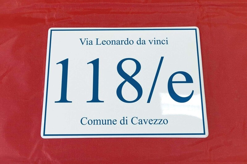 Numero civico in ceramica personalizzabile misura 15 x20;cm