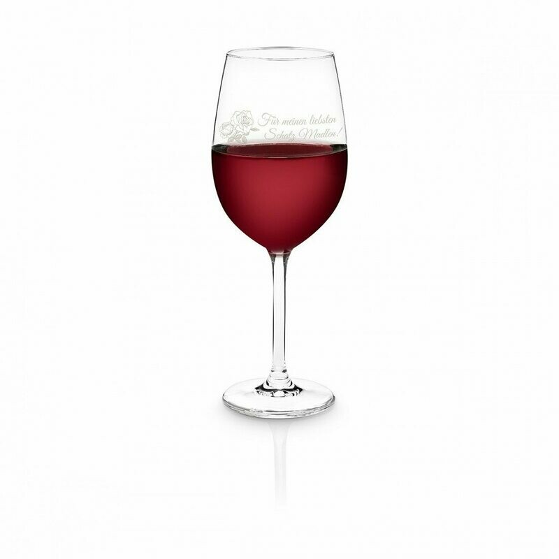 Bicchiere da vino rosso  personalizzabile grafiche a scelta incisione laser