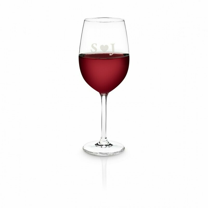 Bicchiere da vino rosso  personalizzabile grafiche a scelta incisione laser
