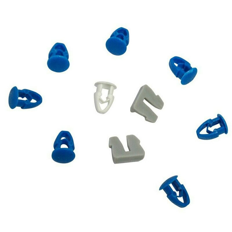 Kit fissaggio targa  PINS IN PLASTICA 7 BLU 1 BIANCO