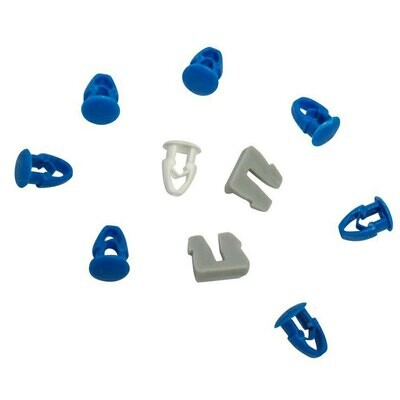 Kit fissaggio targa  PINS IN PLASTICA 7 BLU 1 BIANCO