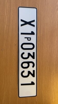 Replica targa prova 52x11 catarifrangente supplementare