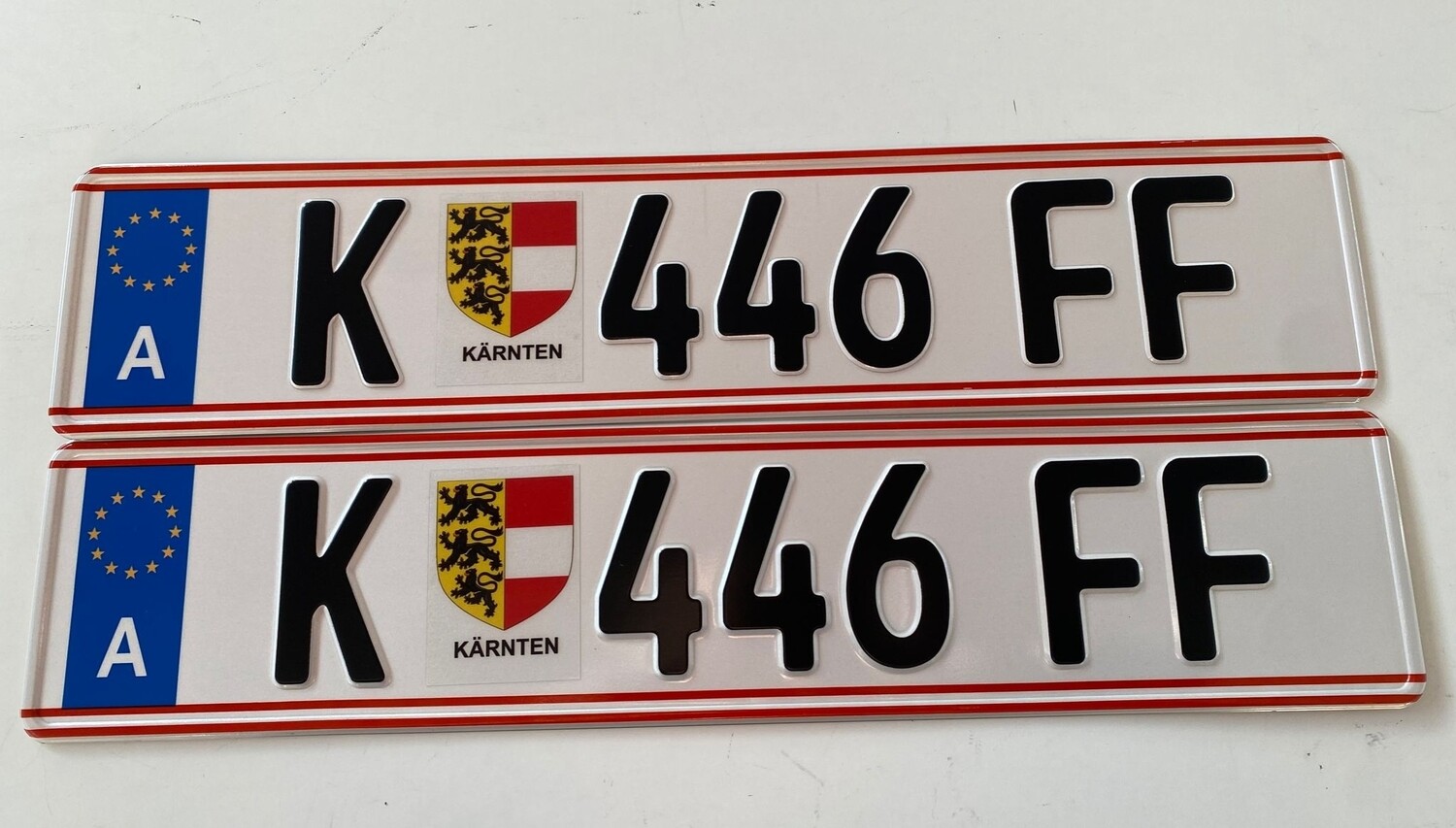 Replica targa auto Austria a rilievo e catarifrangente misura 52x11
