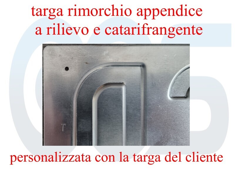 Targa Ripetitrice in Alluminio Catarifrangente per carrelli