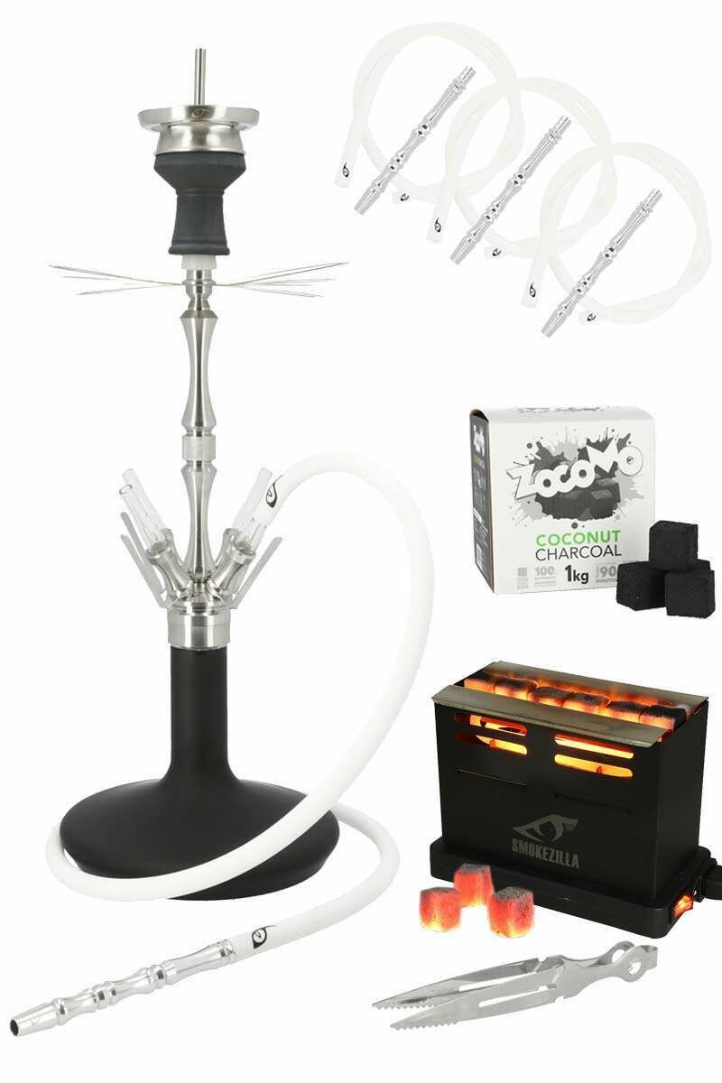 Aryf Hookah Pro Edelstahl 4 Schlauchpaket