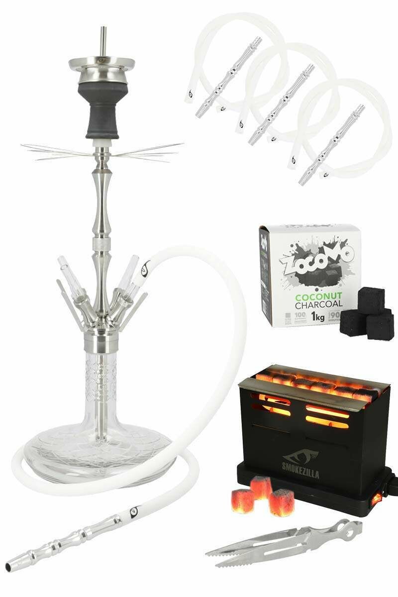 Aryf Hookah Pro Edelstahl 4 Schlauchpaket
