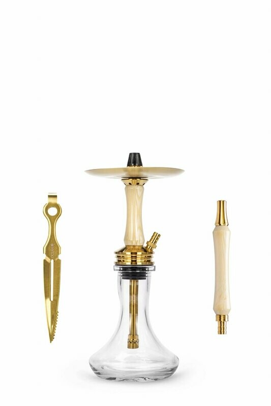 Ocean - Kaif S Ocean - Kaif S "Small" - Gold / White Wood / Clear