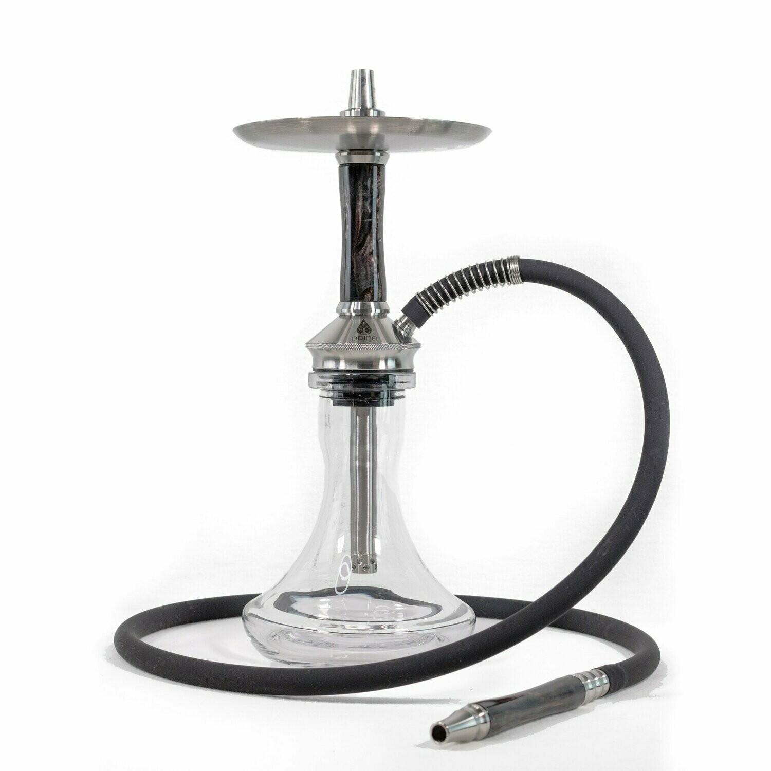Adina Hookah - Motion Small Steel/ Black Fog/ Clear