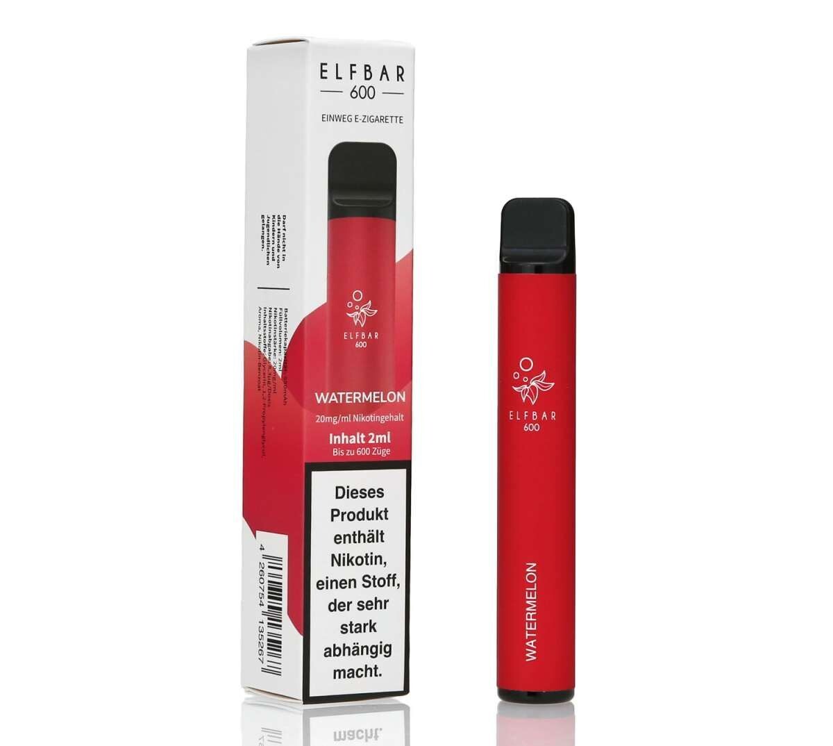 Elf Bar 600 Watermelon Aroma Einweg E-Shisha 20mg Nikotin