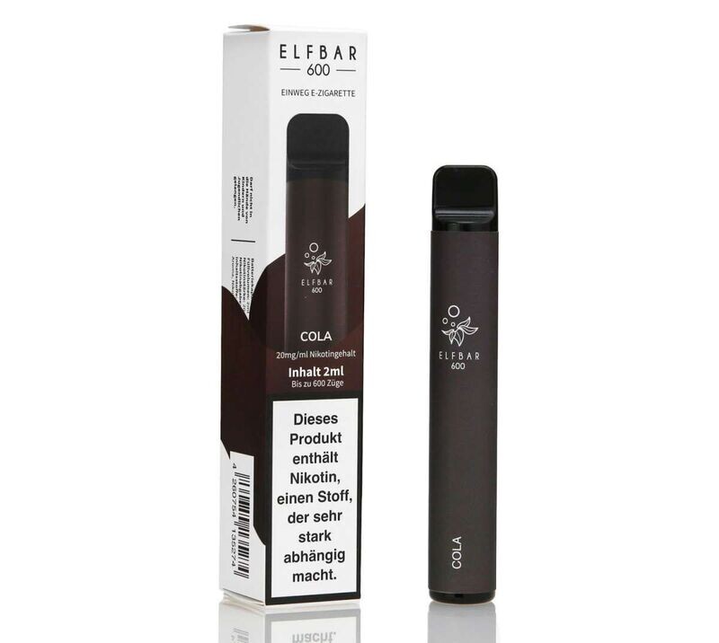 Elf Bar 600 Cola Aroma Einweg E-Shisha 20mg Nikotin Elf Bar 600 Cola Aroma Einweg E-Shisha 20mg Nikotin