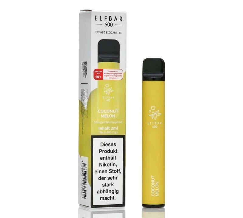 Elf Bar 600 Coconut Melon Aroma Einweg E-Shisha 20mg Nikotin Elf Bar 600 Coconut Melon Aroma Einweg E-Shisha 20mg Nikotin