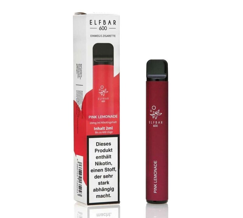 Elf Bar 600 Pink Lemonade Aroma Einweg E-Shisha 20mg Nikotin Elf Bar 600 Pink Lemonade Aroma Einweg E-Shisha 20mg Nikotin