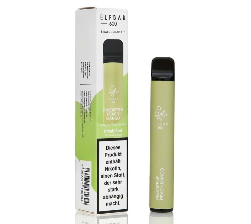 Elf Bar 600 Pineapple Peach Mango Aroma Einweg E-Shisha 20mg Nikotin Elf Bar 600 Pineapple Peach Mango Aroma Einweg E-Shisha 20mg Nikotin