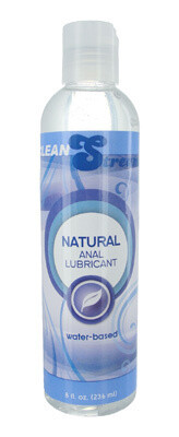 CLEAN STREAM Natural Water Based Anal Lubricant 8 Oz